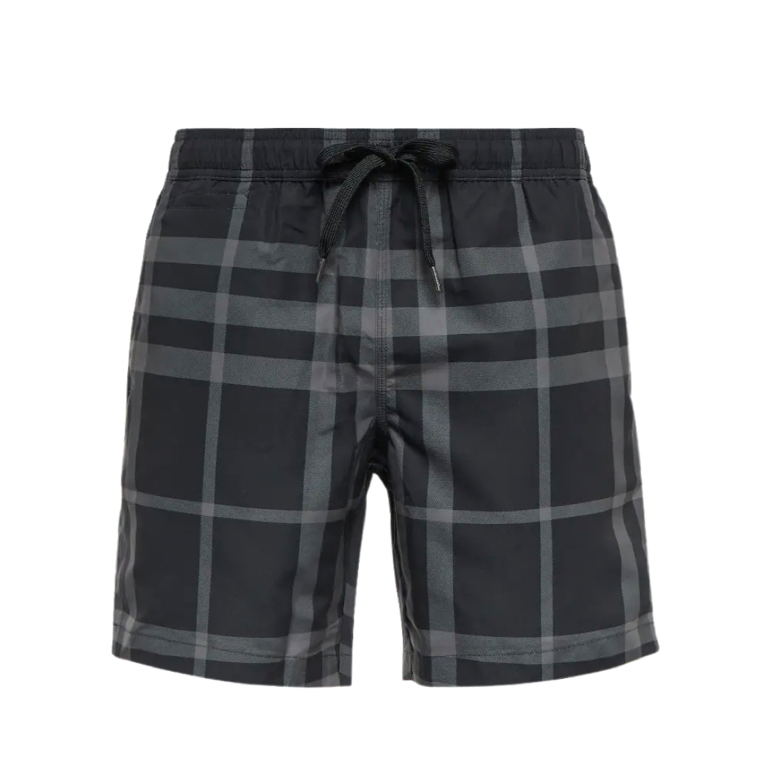 Burberry Check Swim Shorts In Black D3Luxe Fashion Limited