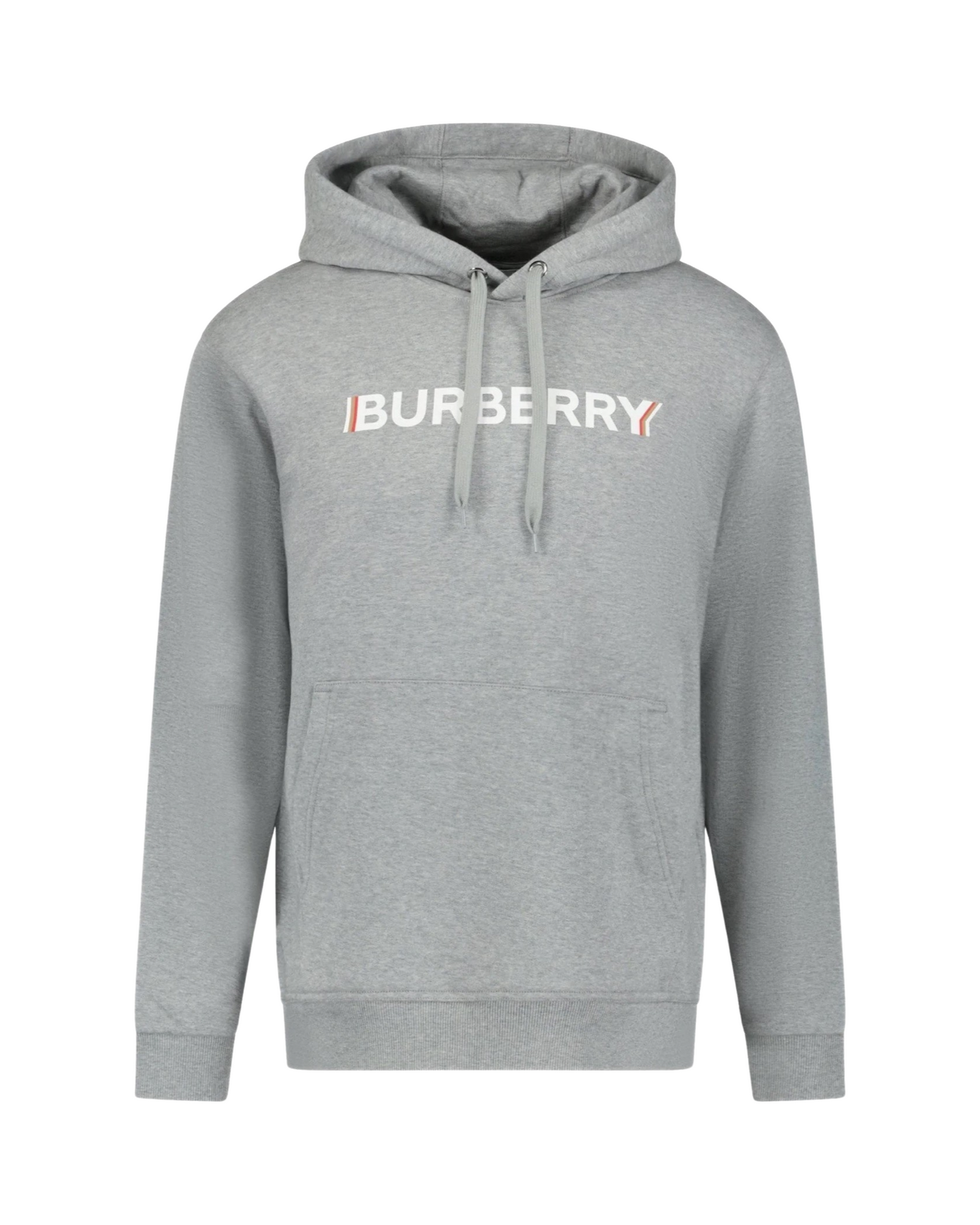 Burberry Logo Hoodie In Grey