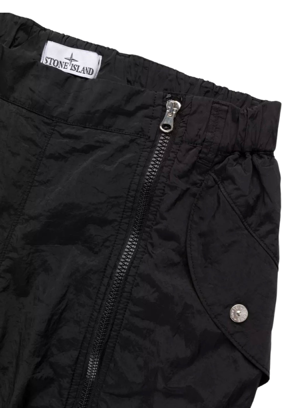 Stone Island Nylon Metal Cargo Trousers In Black