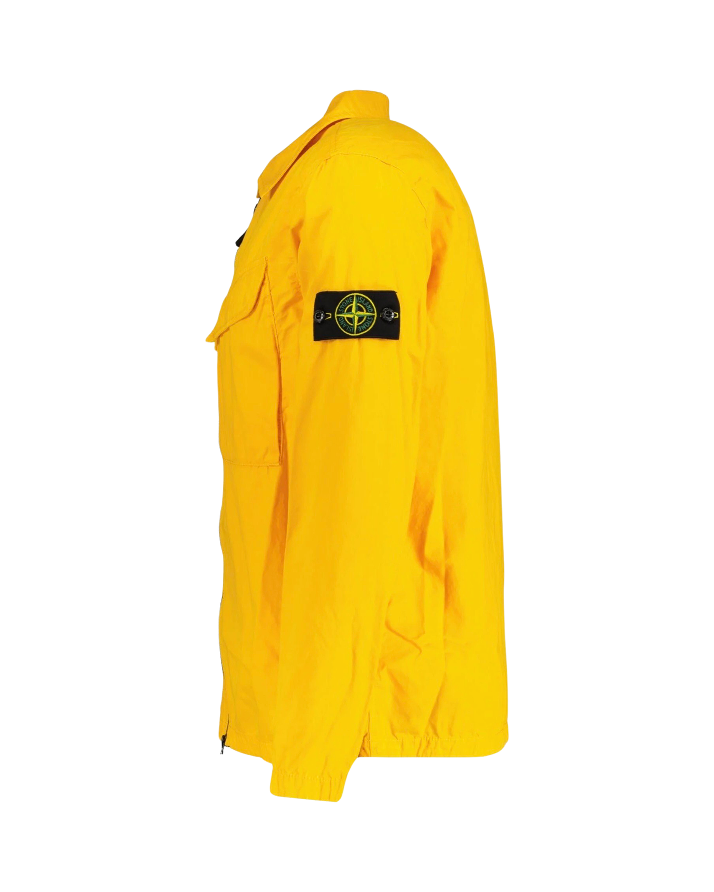 Stone Island Garment Dyed Overshirt In Yellow