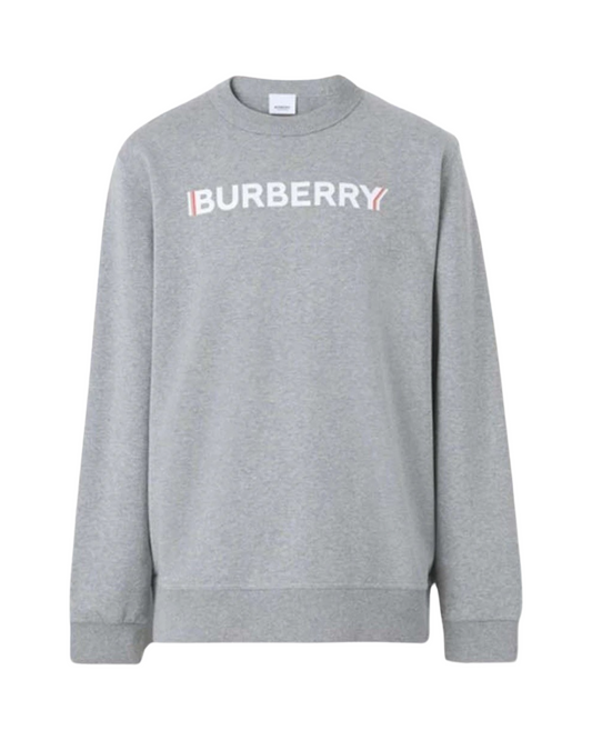 Burberry Logo Sweater In Grey