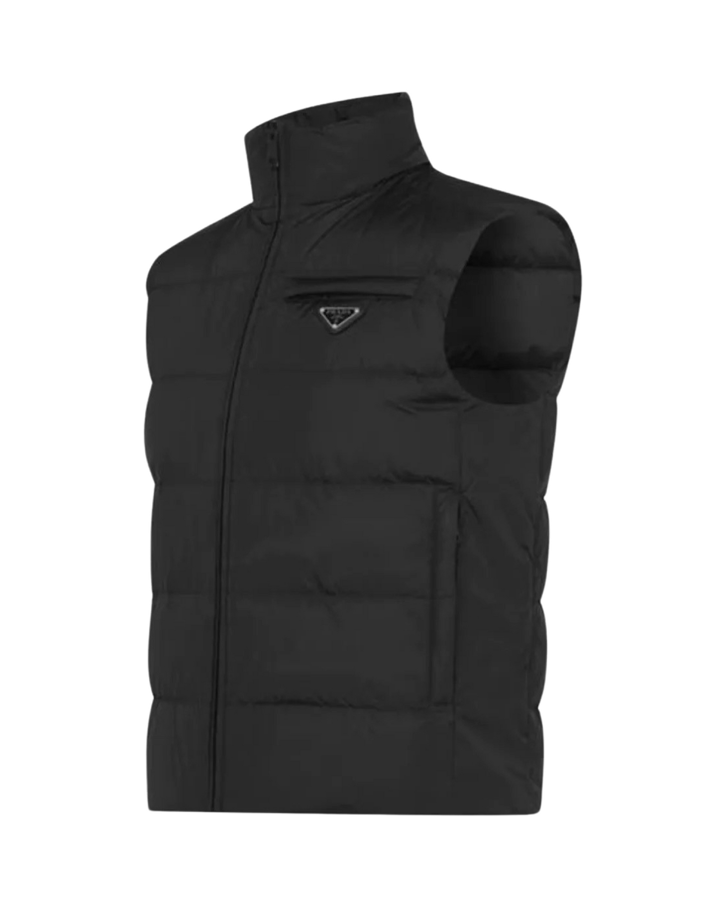 Prada Milano Logo Bodywarmer In Black