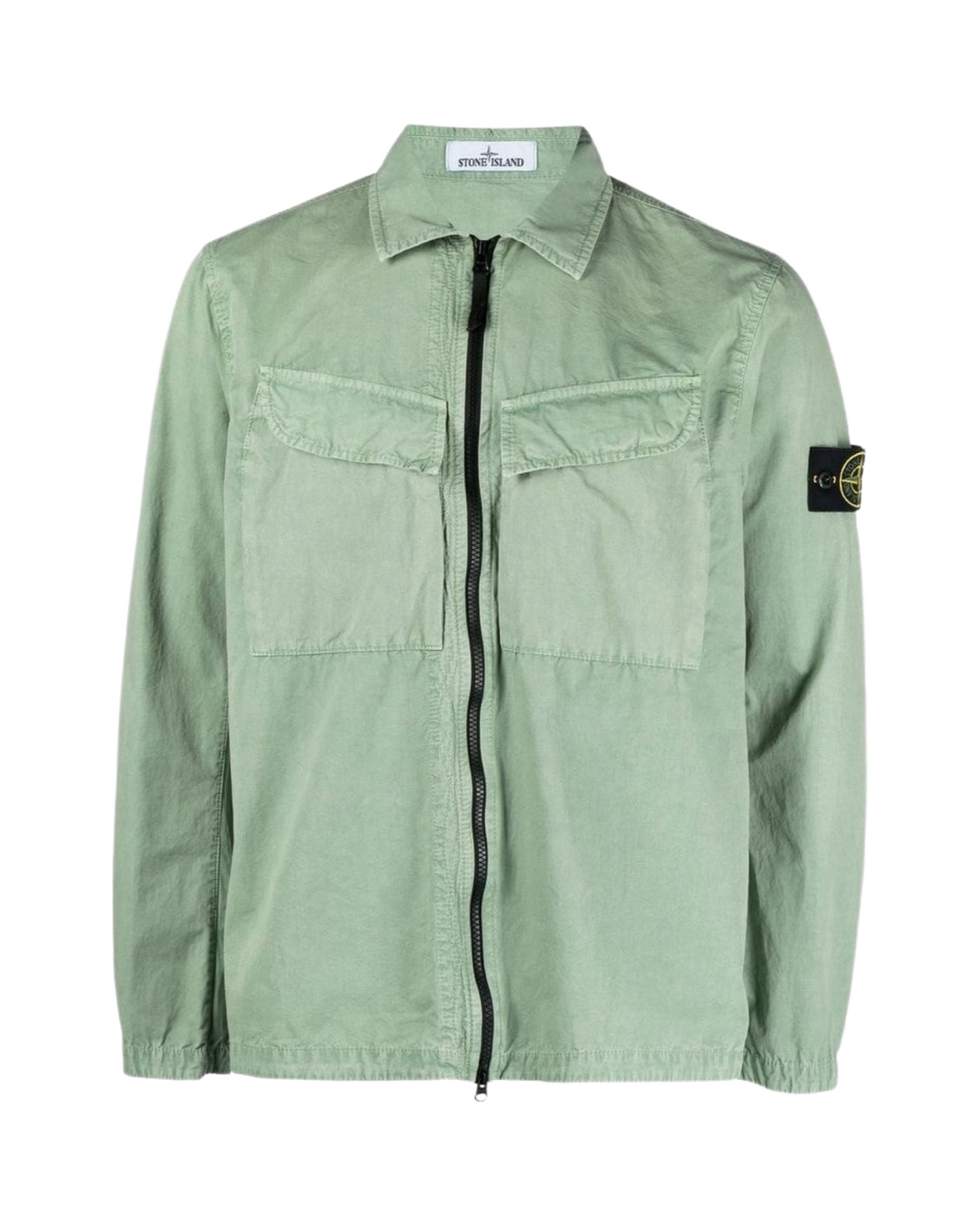 Stone Island Overshirt In Sage Green