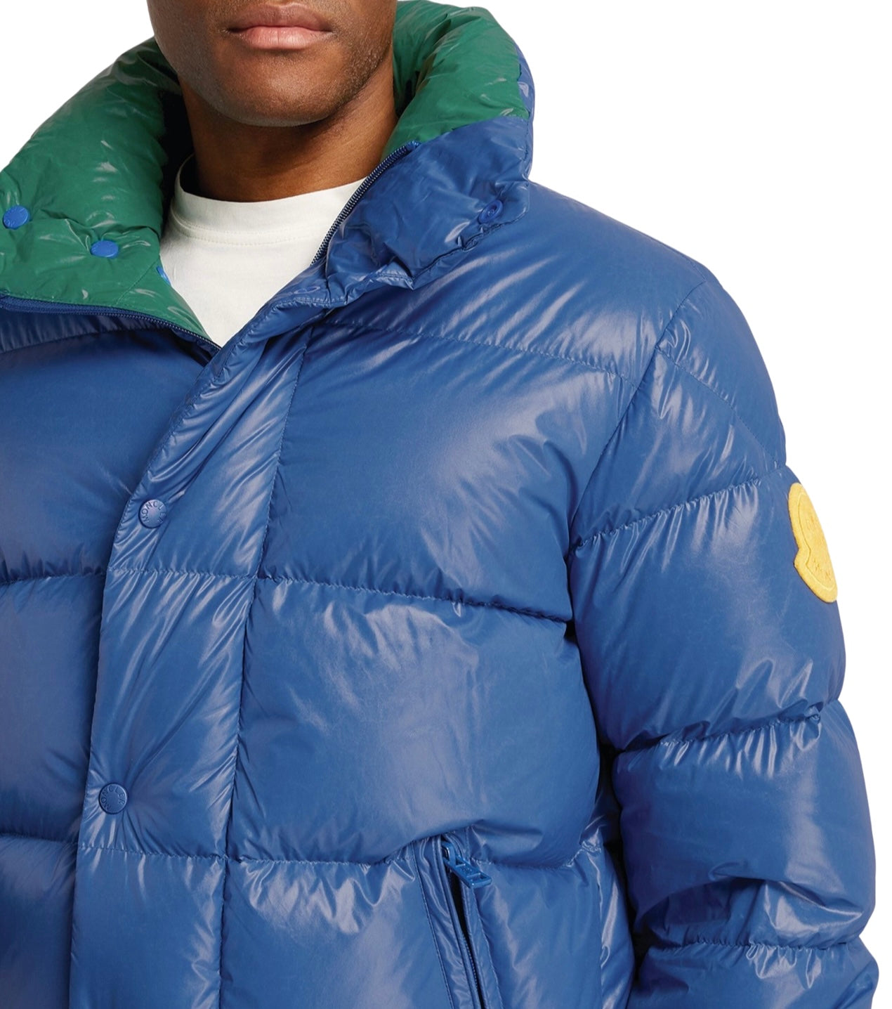 Moncler Dervo Down Puffer Coat In Blue