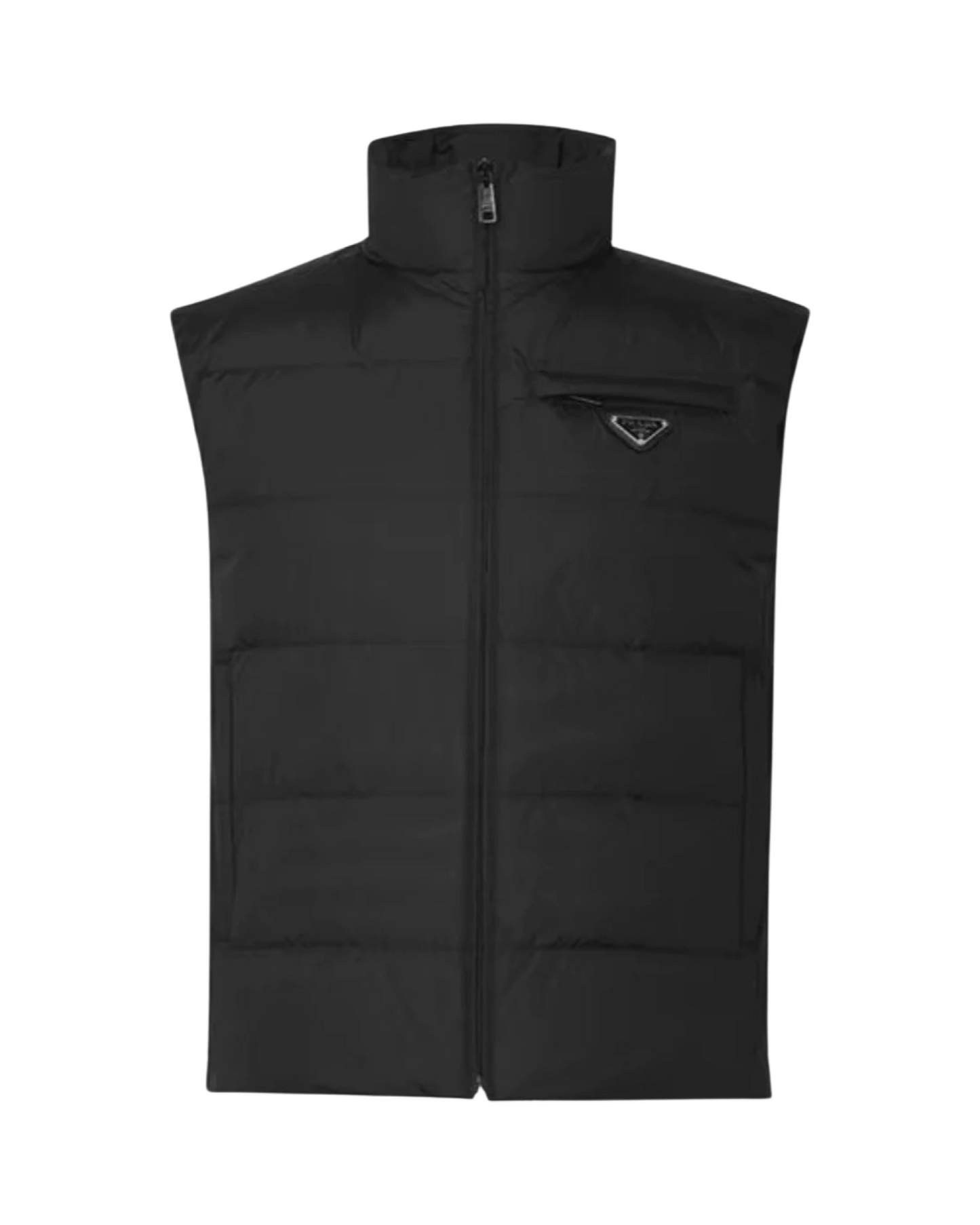 Prada Milano Logo Bodywarmer In Black