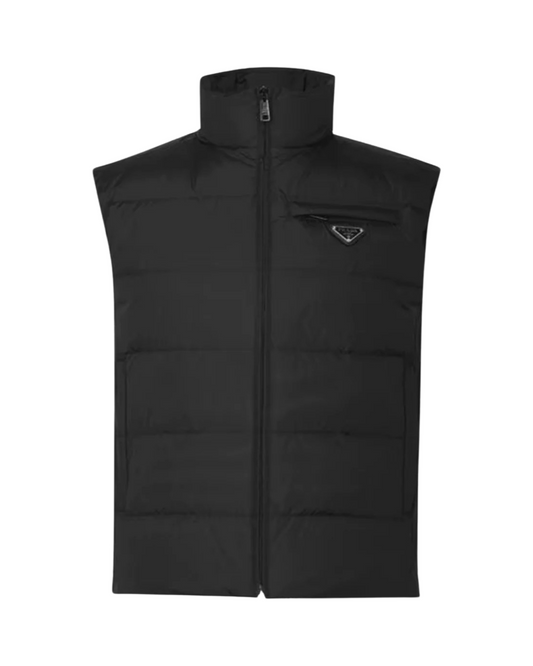 Prada Milano Logo Bodywarmer In Black