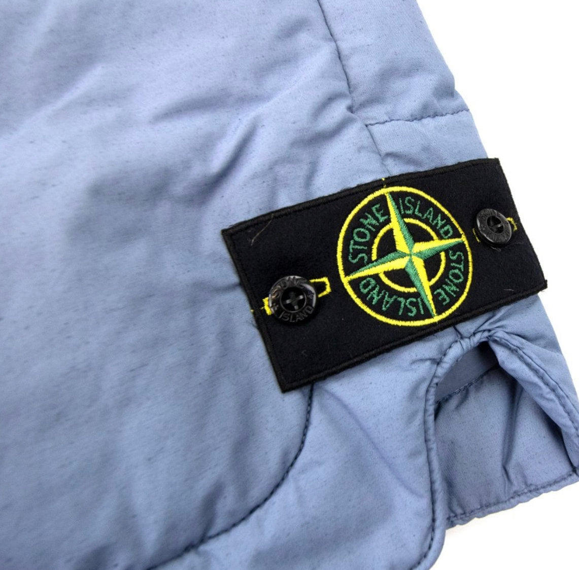 Stone Island Garment Dyed Crinkle Reps Down Bodywarmer In Blue