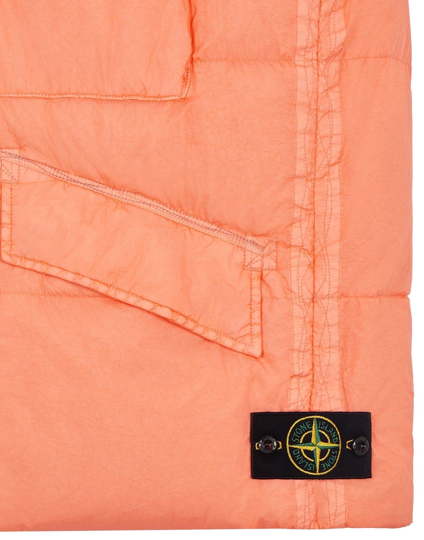 Stone Island Garment Dyed Crinkle Reps Bodywarmer In Pesca