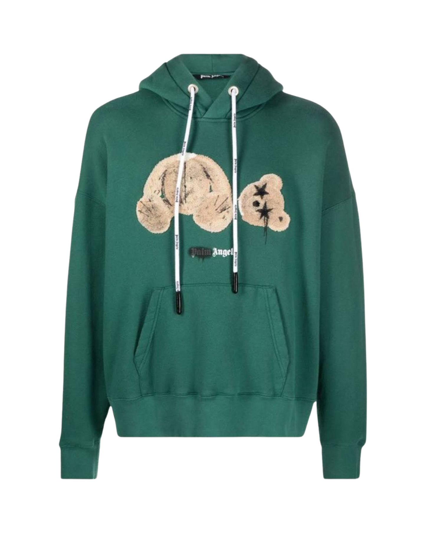 Palm Angels Bear Hoodie In Green