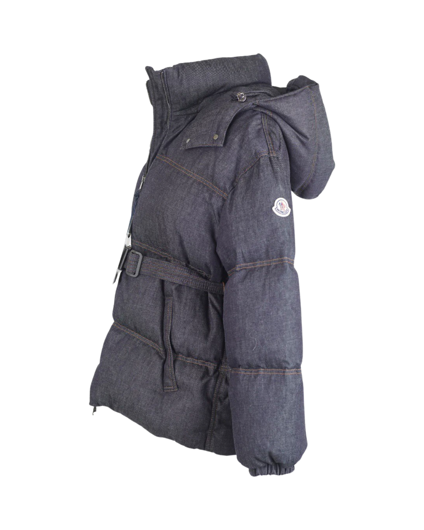 Moncler Kundogi Down Coat In Navy Denim