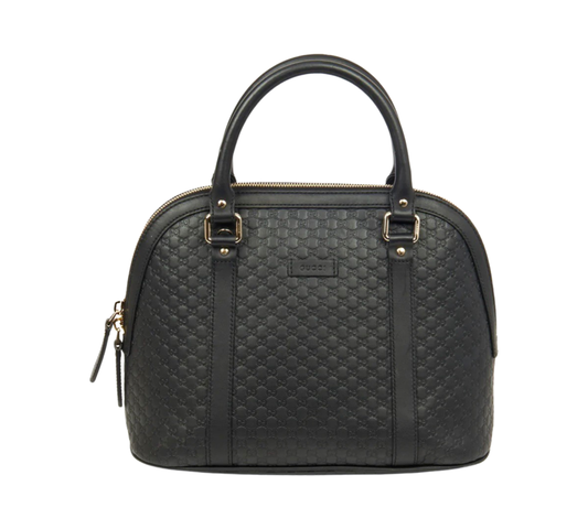 Gucci GG Embossed Leather Bag In Black