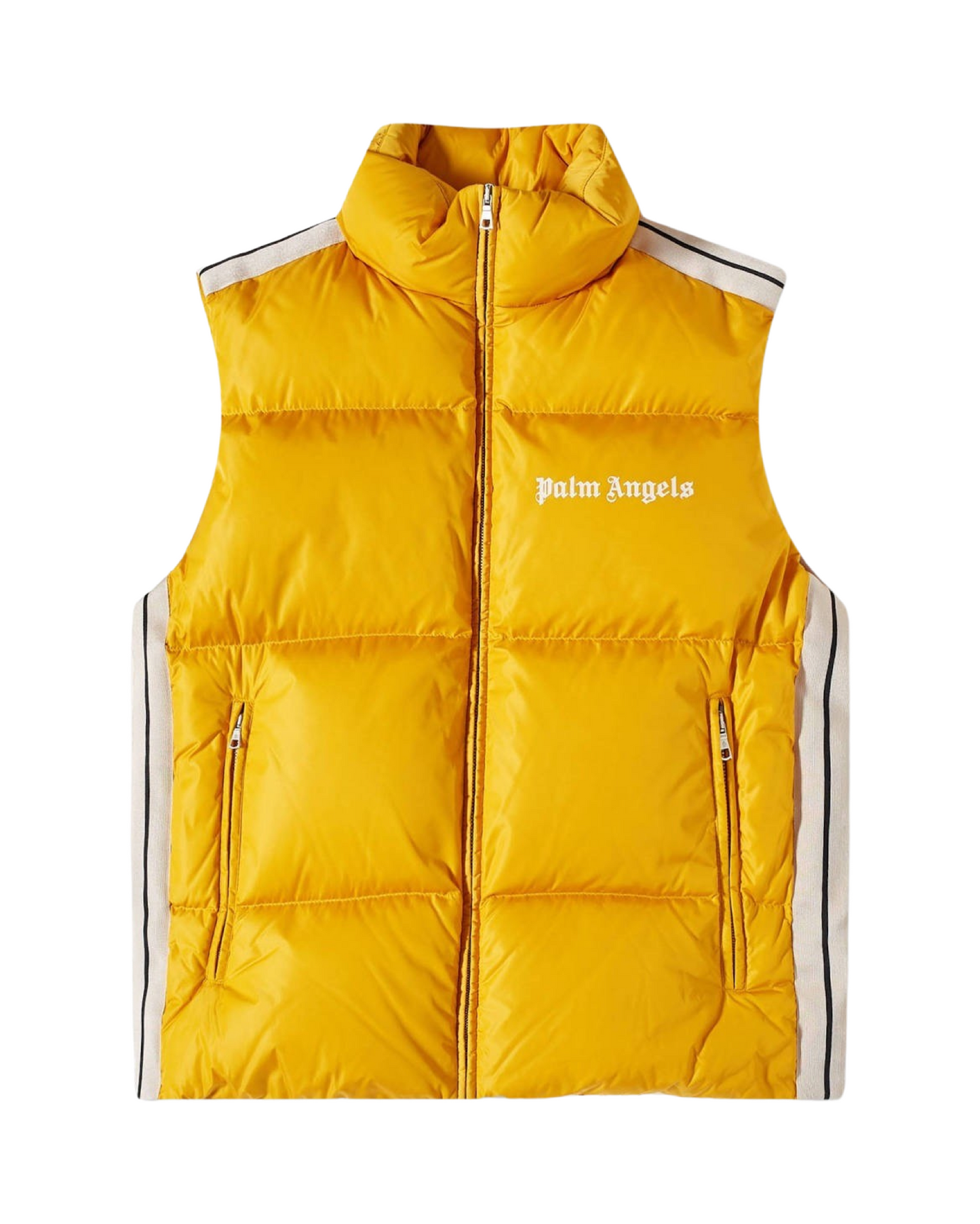 Moncler X Palm Angels Logo Bodywarmer In Yellow