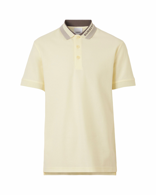 Burberry Contrasting Collar Polo Shirt Sand