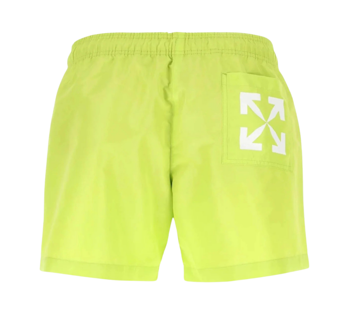 Off-White Logo Swim Shorts In Green