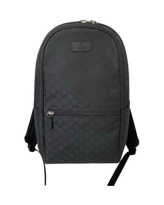 Gucci GG Monogram Backpack In Black
