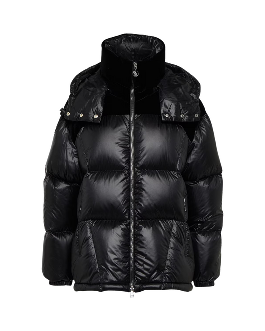 Moncler Meandre Down Puffer Coat In Black