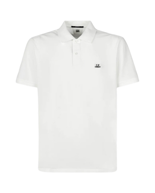 CP Company Logo Polo Shirt In White