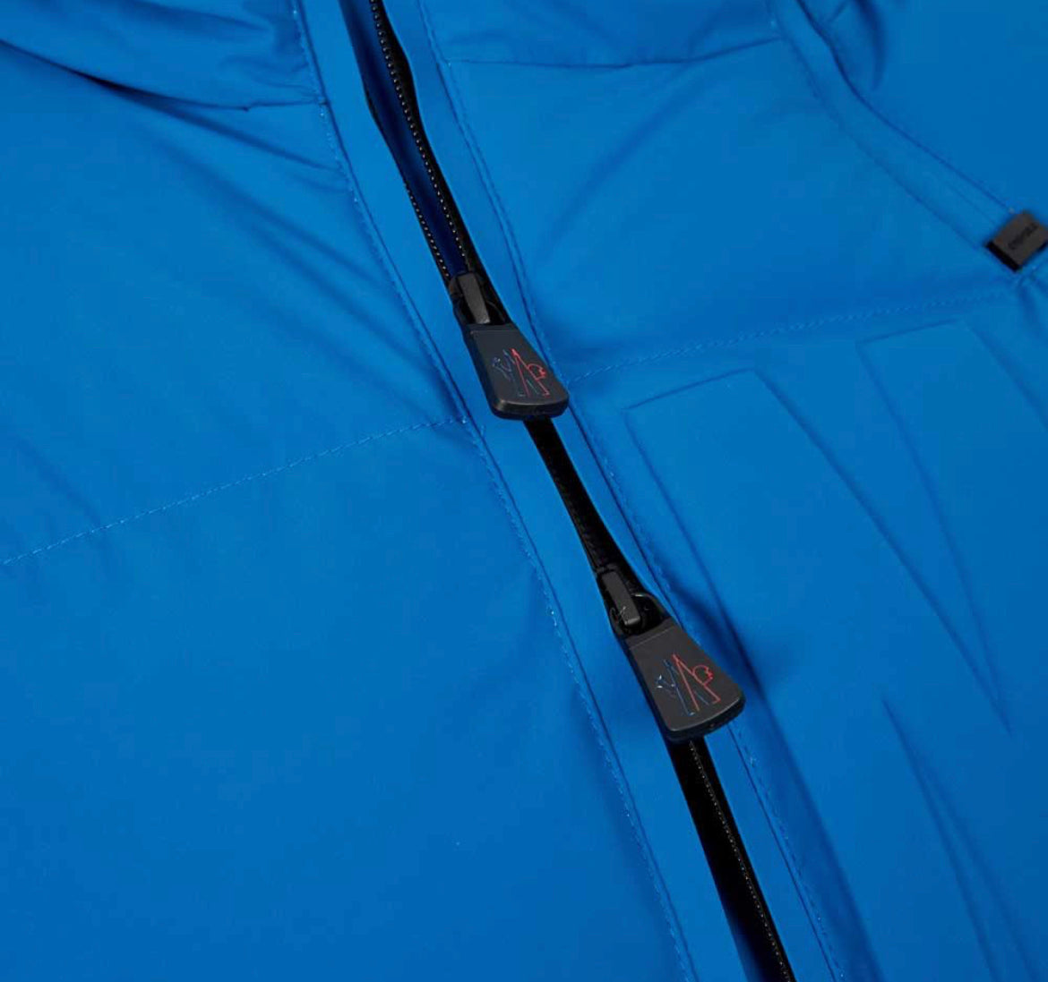 Moncler Grenoble Down Coat In Blue