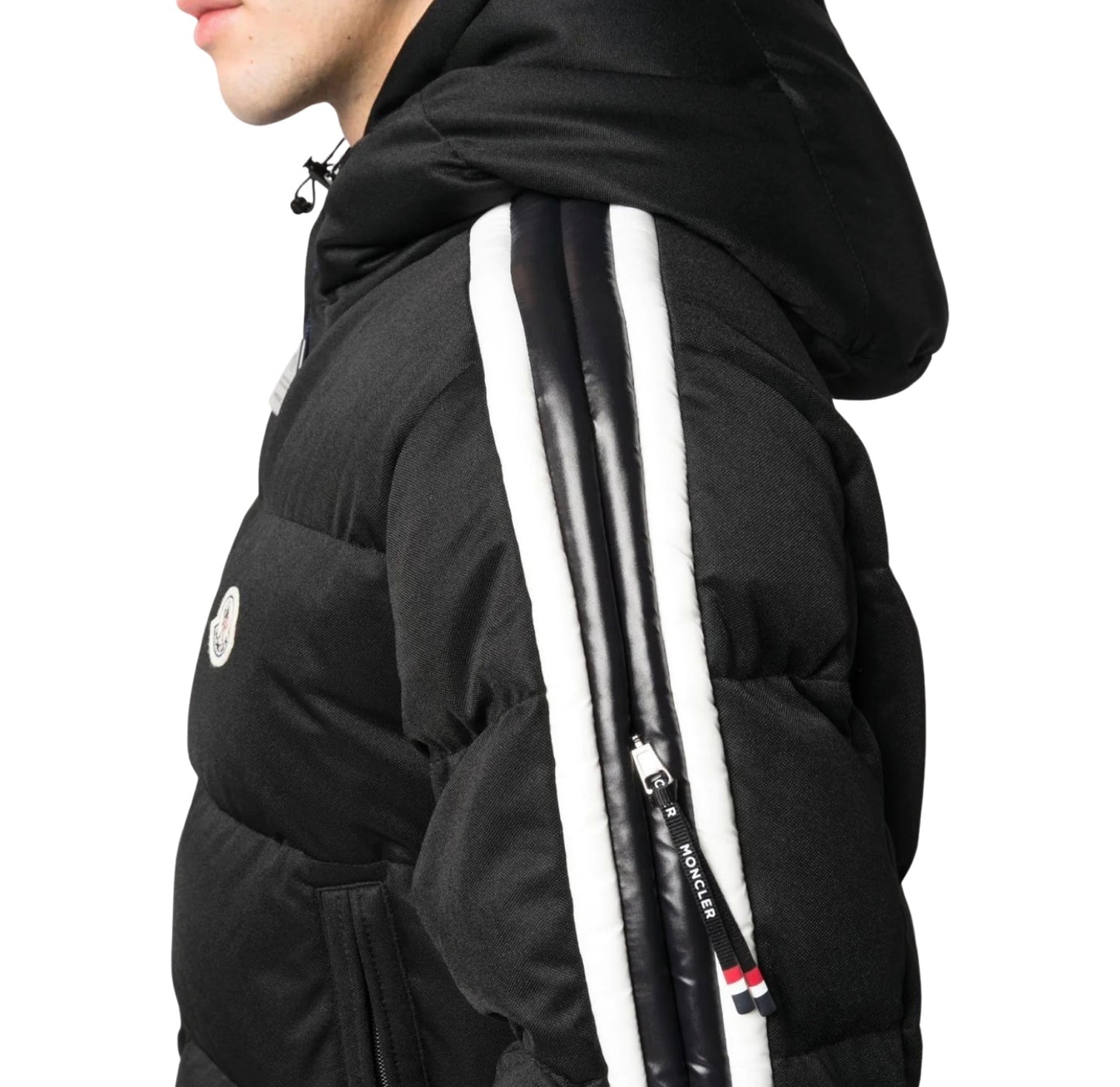 Moncler Sanbesan Down Puffer Coat In Black