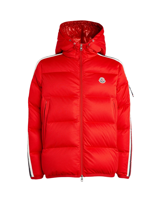 Moncler Sanbesan Down Puffer Coat In Red