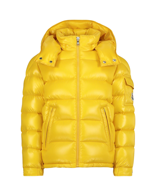 Moncler Maya Down Puffer Coat In Yellow
