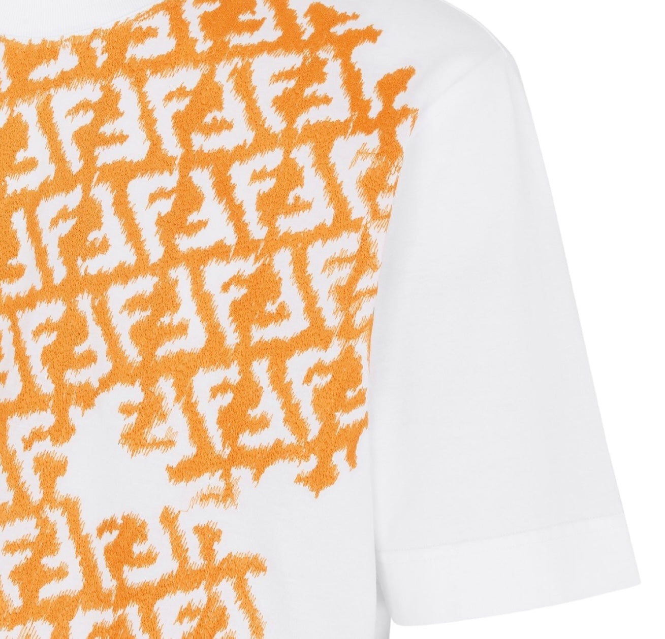 Fendi FF Embroidered Logo T-shirt White