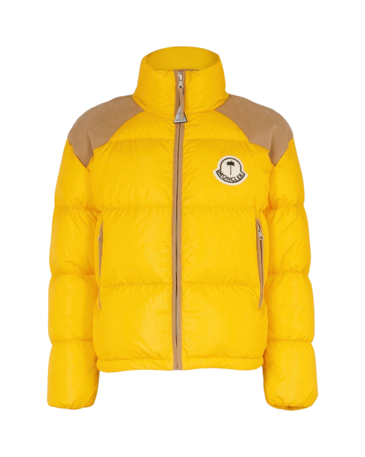 Moncler X Palm Angels Kelsey Puffa Coat In Yellow