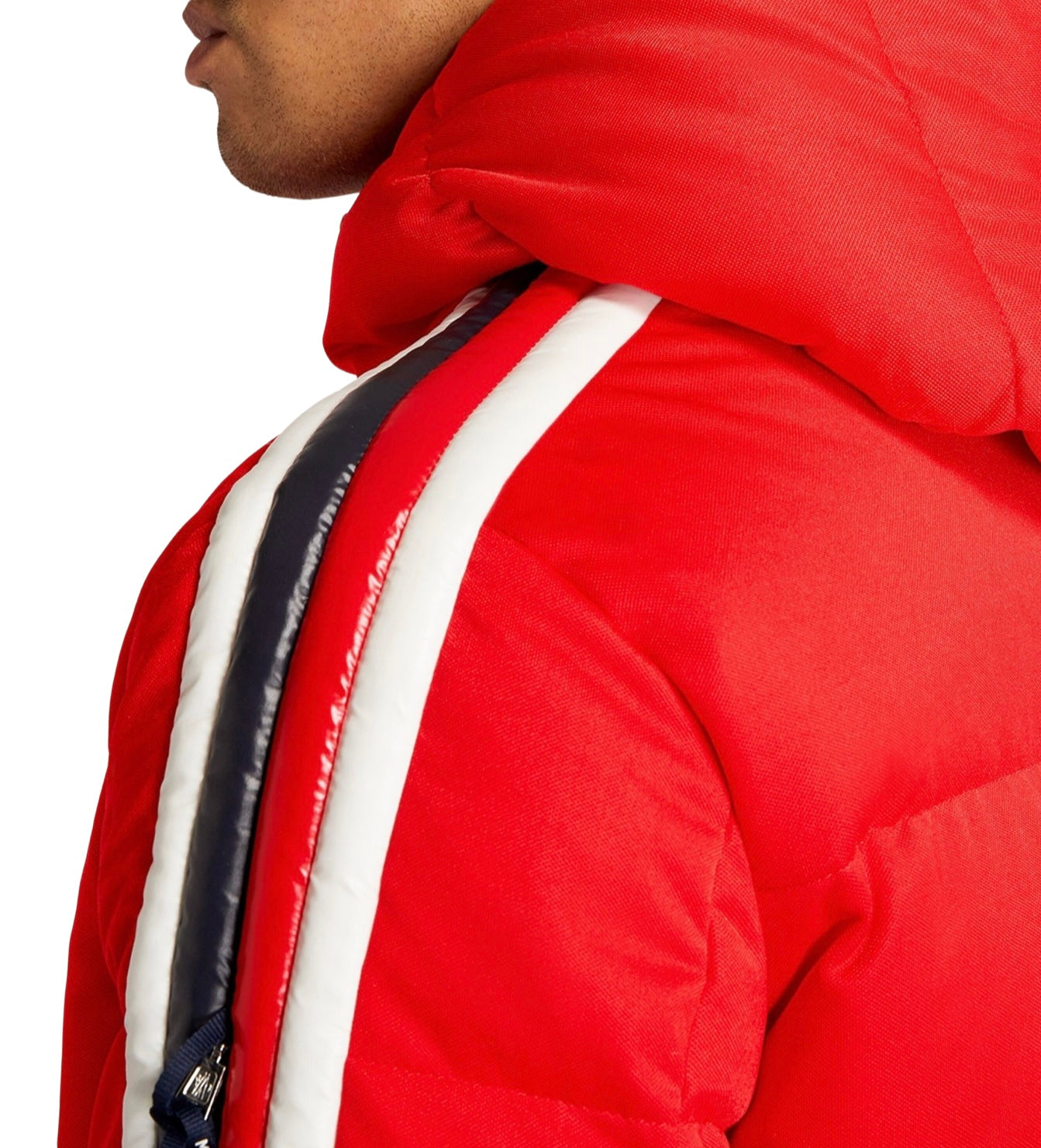 Moncler Sanbesan Down Puffer Coat In Red