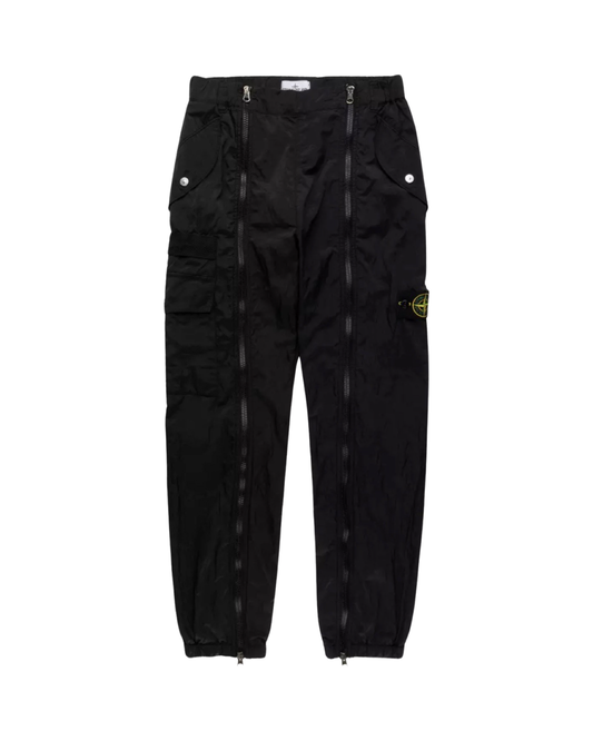 Stone Island Nylon Metal Cargo Trousers In Black