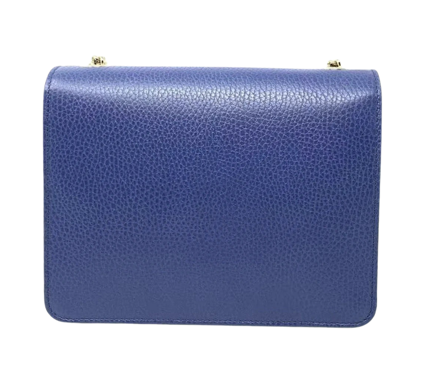 Gucci GG Leather Shoulder Bag In Blue