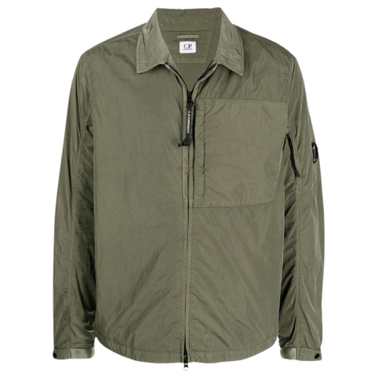 CP Company Overshirt Jacket In Khaki