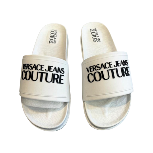 Versace Jeans Couture Sliders In White