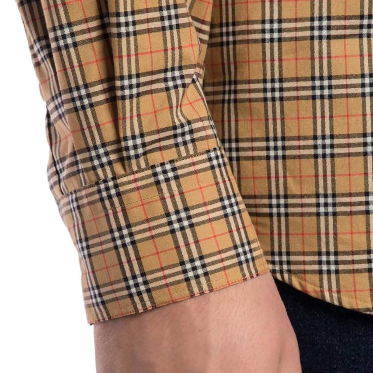 Burberry Check Shirt In Beige