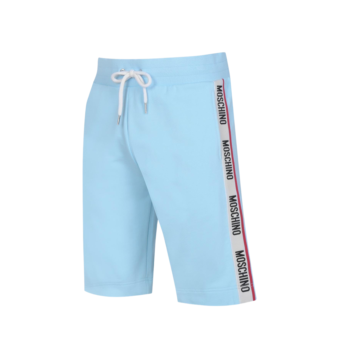 Moschino Tape Shorts In Light Blue