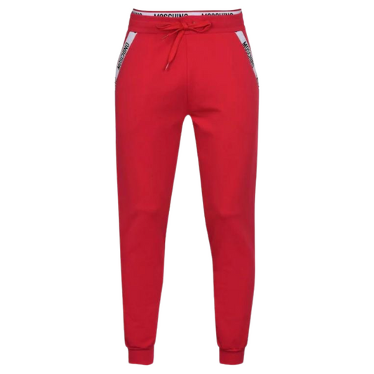 Moschino Tape Joggers In Red