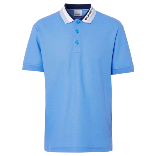 Burberry Trim Polo Shirt In Blue