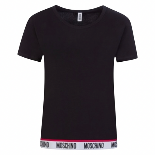 Moschino Tape T-shirt In Black