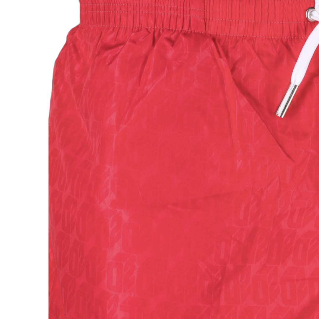 Dsquared2 D2 Logo Swim Shorts In Red