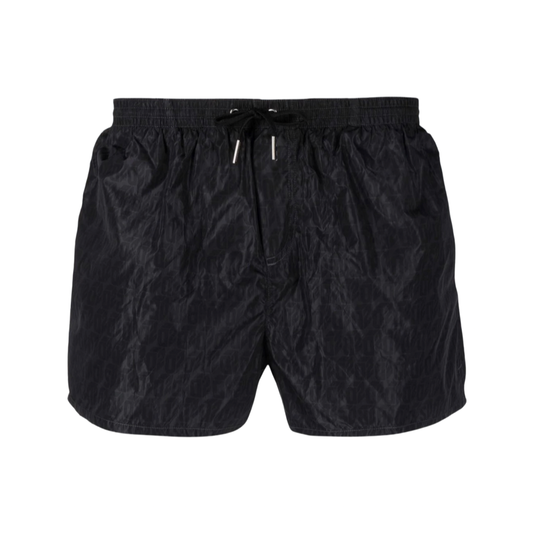 Dsquared2 D2 Logo Swim Shorts In Black