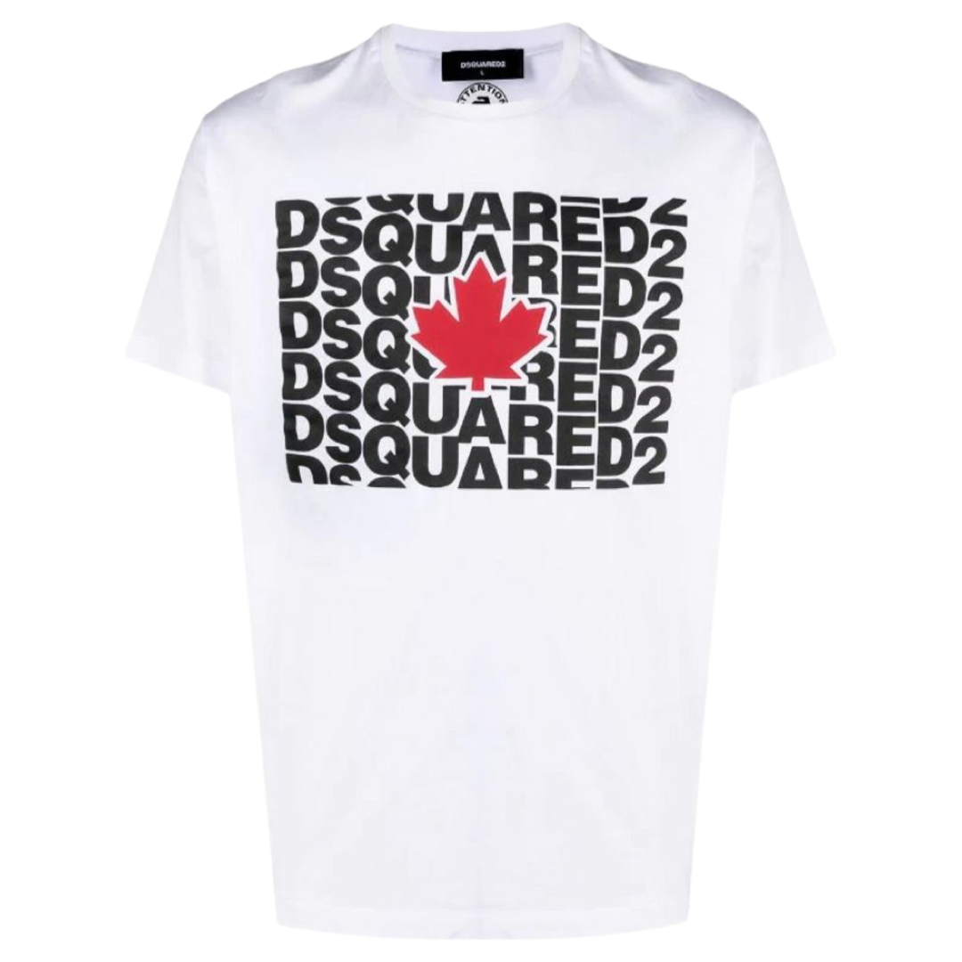 Dsquared2 Maple Leaf T-Shirt In White