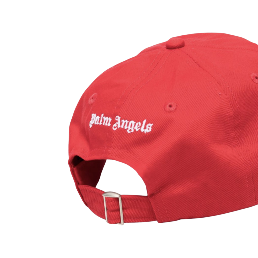 Palm Angels Logo Hat In Red