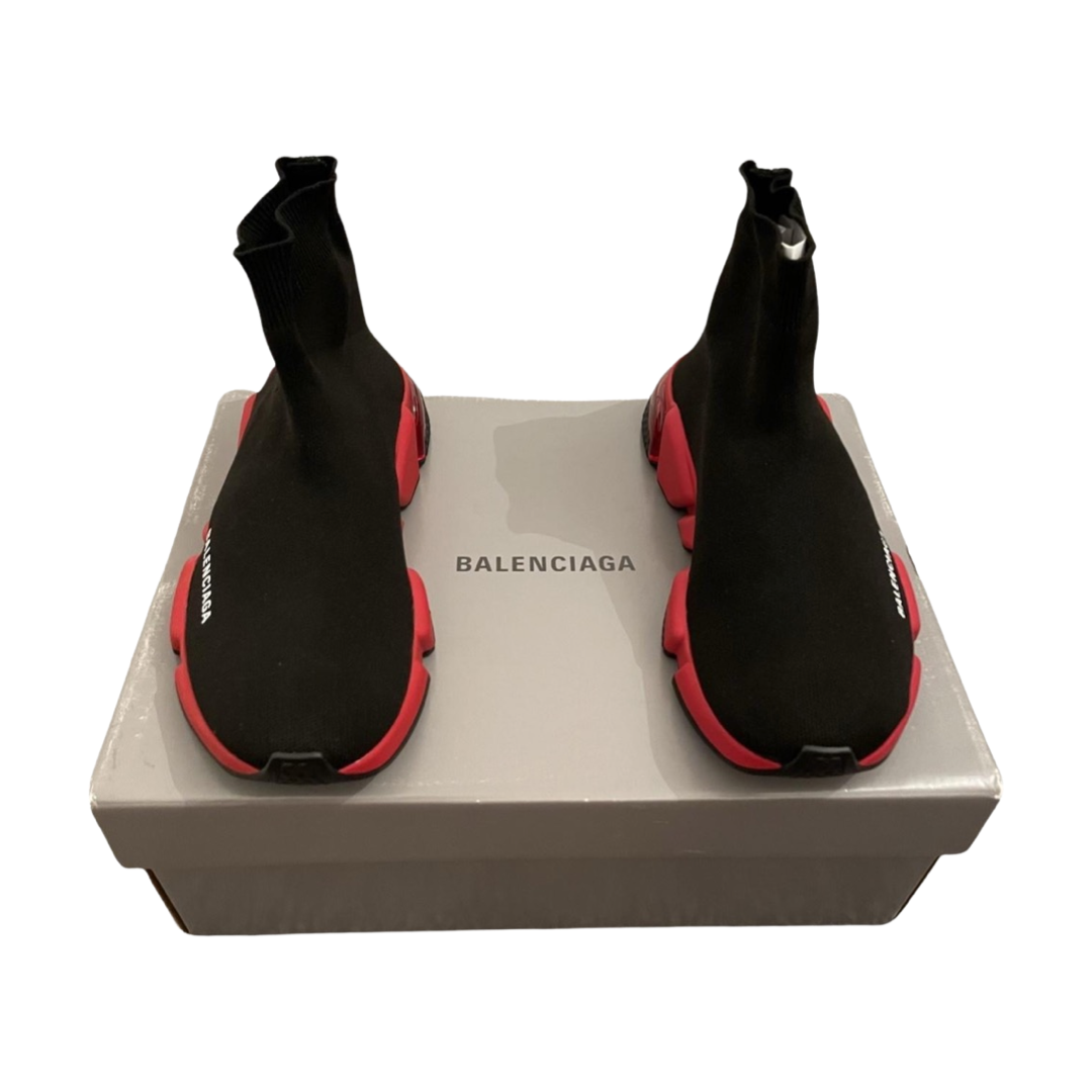 Balenciaga Sock Trainers In Black & Red