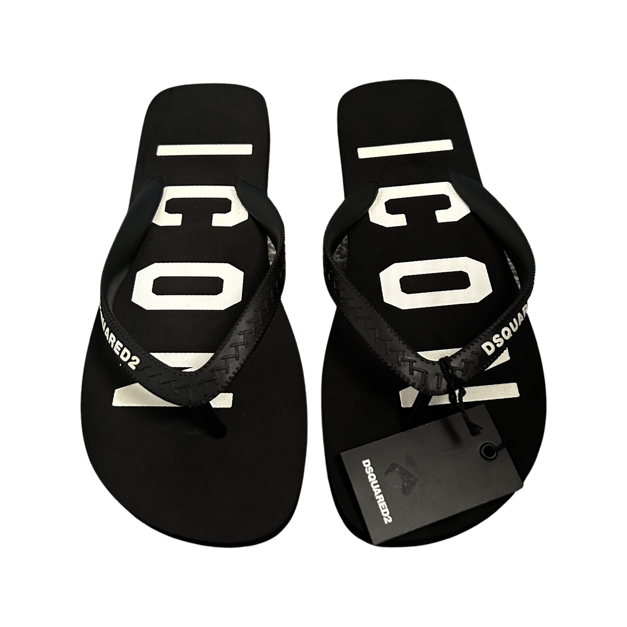 Dsquared2 ICON Flip Flops In Black