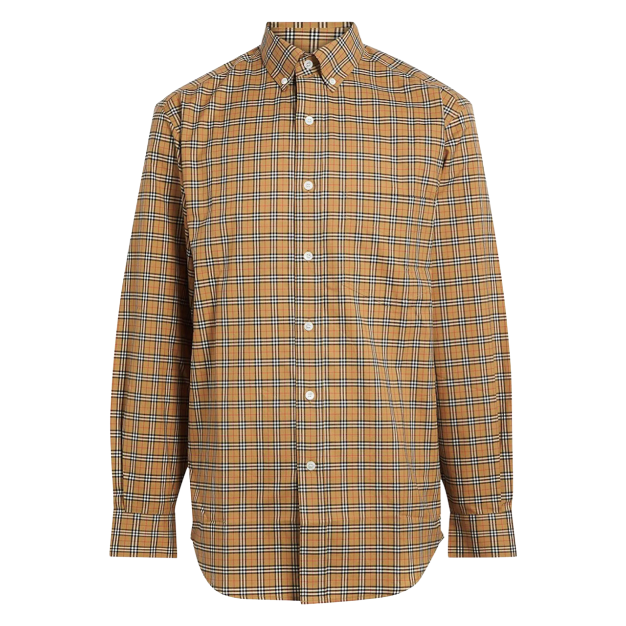 Burberry Check Shirt In Beige