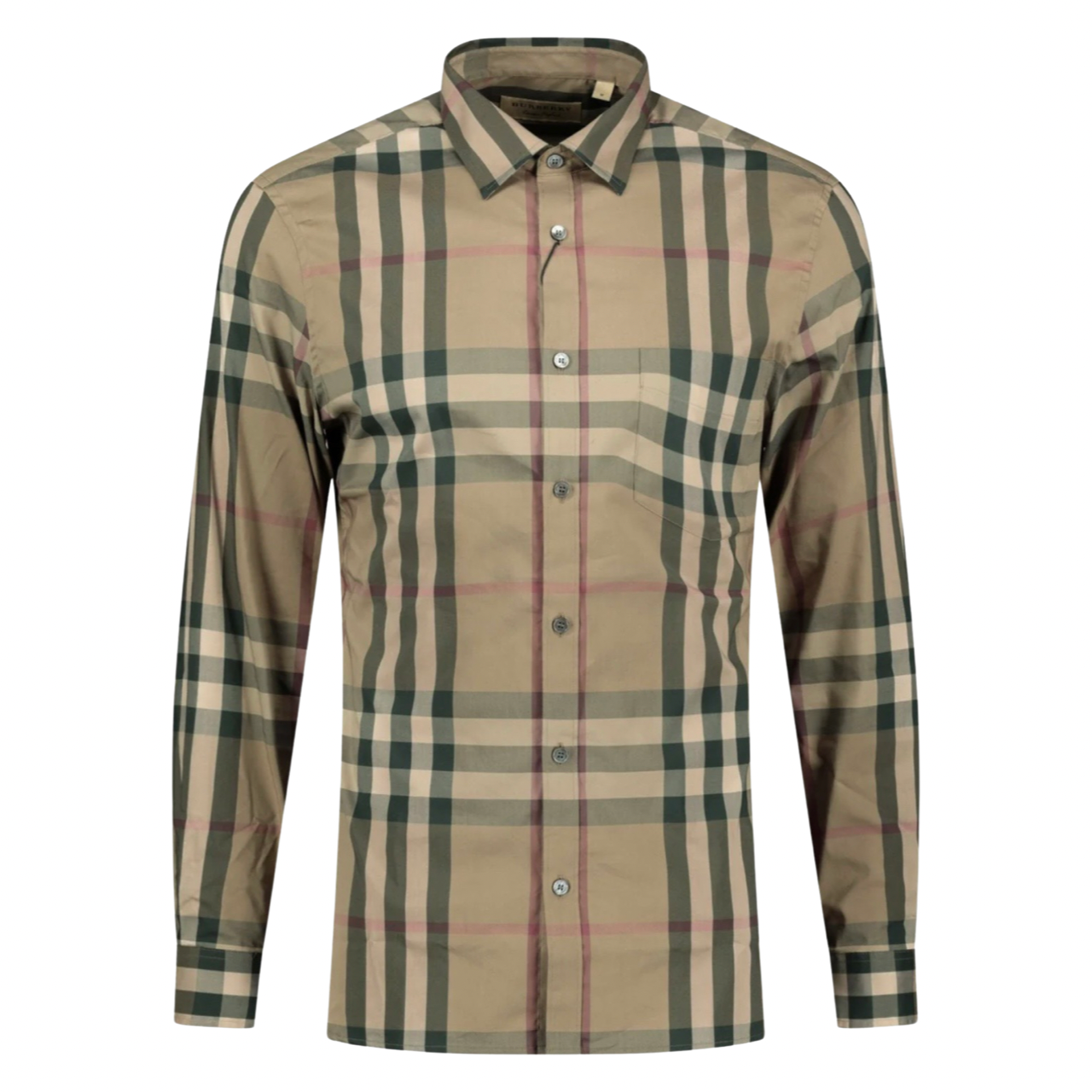 Burberry Check Shirt In Beige