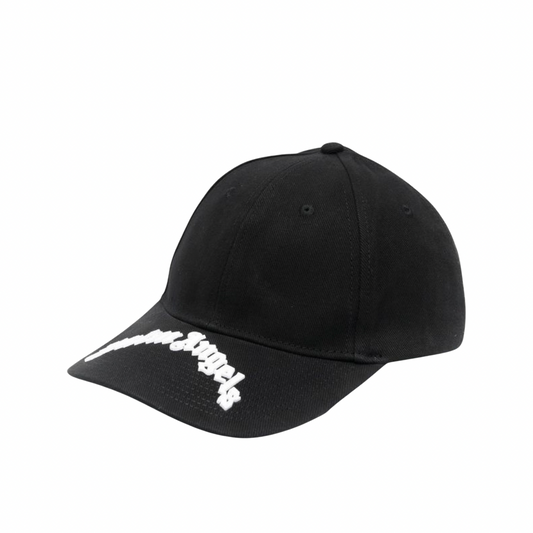 Palm Angels Logo Hat In Black