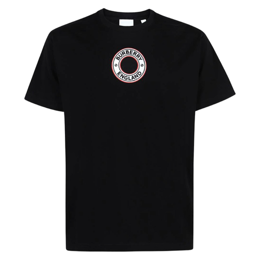 Burberry Embroidered Logo T-shirt In Black