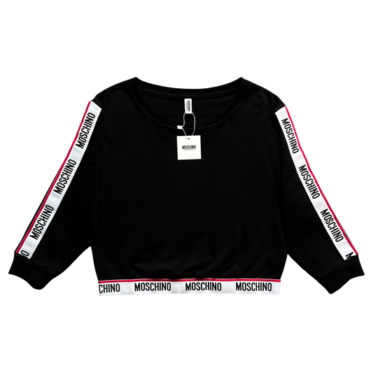 Moschino Tape Sweater In Black