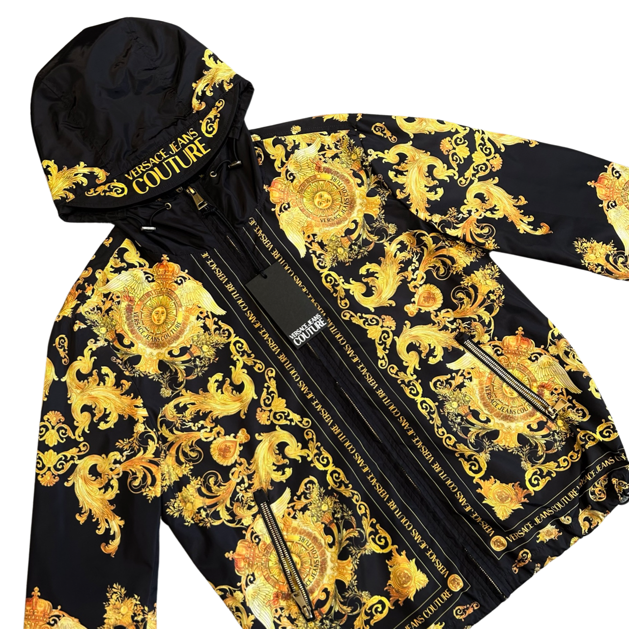 Versace Jeans Couture Jacket In Black & Gold