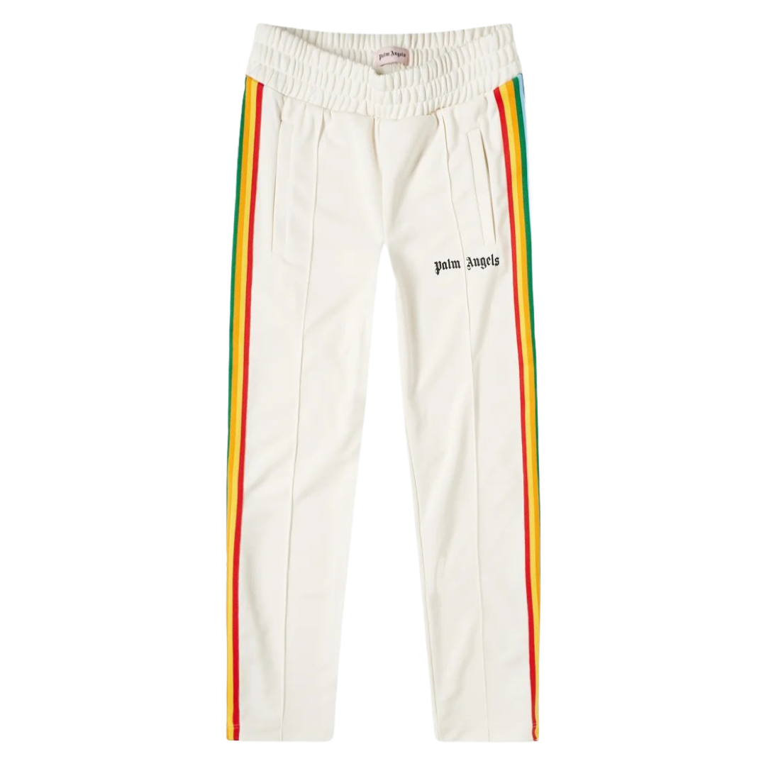 Palm Angels Rainbow Track Pants In Cream